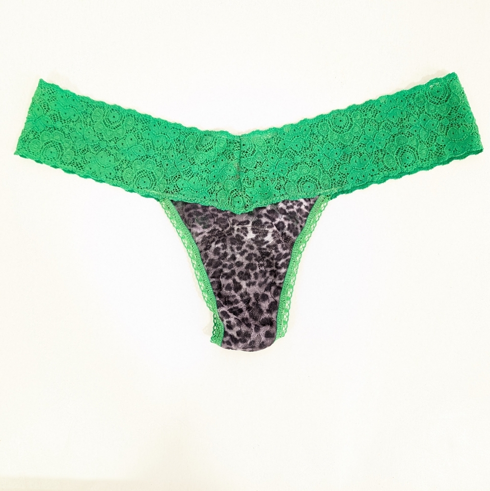 Hanky Panky Signature Lace Thong NEW Women Animal Print Panty Low Rise OS